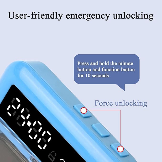 Portable Smart Auto Phone Timer Lock Box - Portable Phone Lock Box With Timer 99 Hours, 30 Days Battery, Self Control TimerLocker For Helping Kids Students Focus Back, MobilePhone Addiction Control