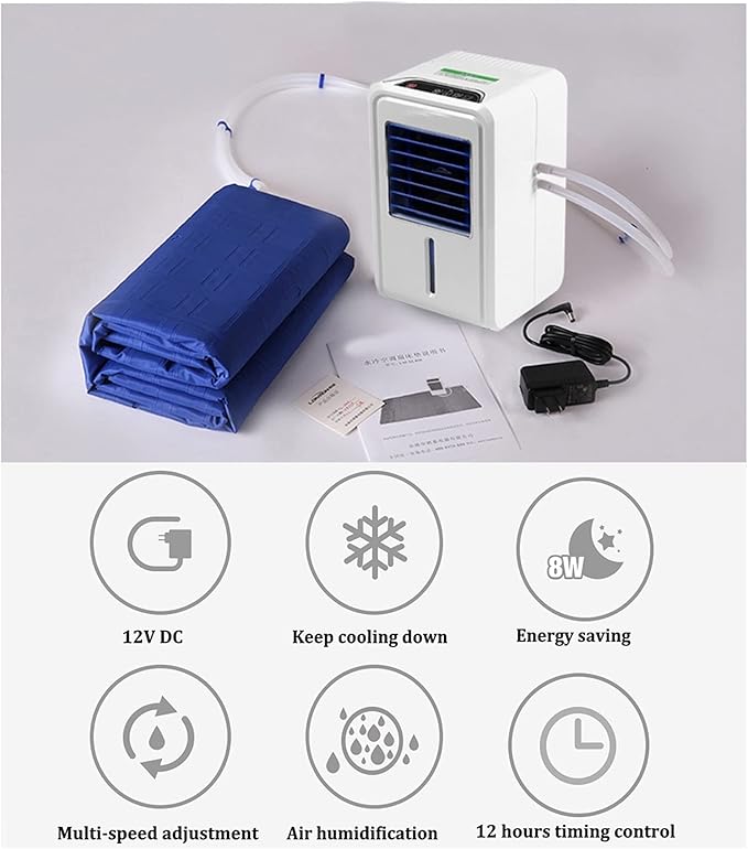 Mattress Cooler Bed Cooling Mattress Pad, Water-Cooled Mattress System with Air Conditioning, Mattress Evaporative Cooling Toppe