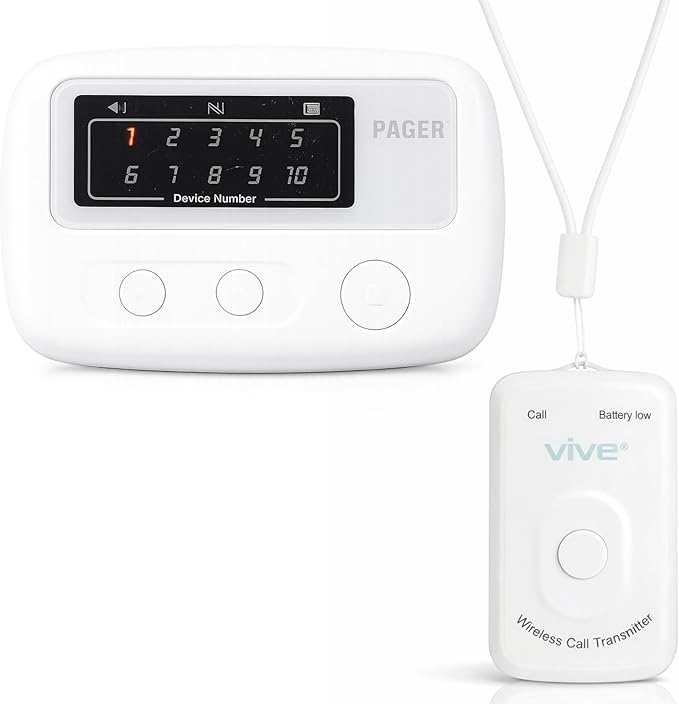 Vive Wireless Call Button - Emergency Alert System for Patients - Smart Portable Medical Panic Button - Notifies Nurse or Caretaker When Elderly Senior Needs Help - Perfect for Home Wander Prevention