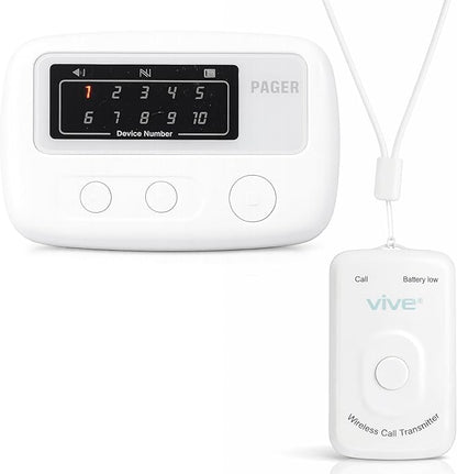 Vive Wireless Call Button - Emergency Alert System for Patients - Smart Portable Medical Panic Button - Notifies Nurse or Caretaker When Elderly Senior Needs Help - Perfect for Home Wander Prevention
