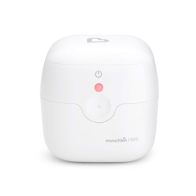 Munchkin Portable UV-C Cleaner for Pacifiers, Teethers and More, White