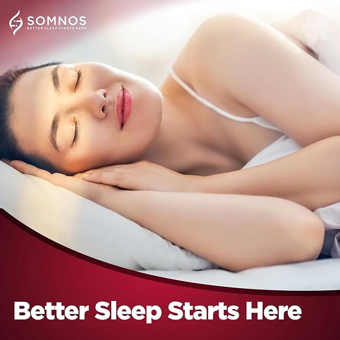 Somnos Anti Snore Mouthguard - Adjustable Sleep Mouth Guard for Snoring - Lightweight, Comfortable, and Effective for Reducing Snoring - Opens Airway for a Good Night’s Sleep - Size Medium …