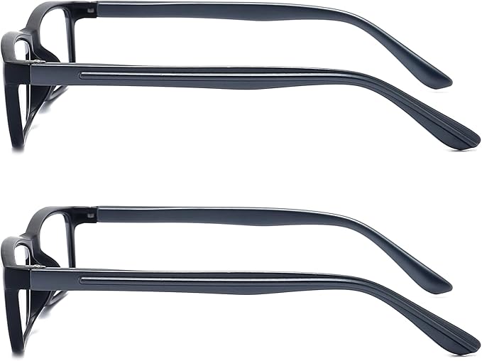 Reading Glasses Blue Light Blocking for Men Women,Rectangular Frame Computer Readers with Spring Hinge