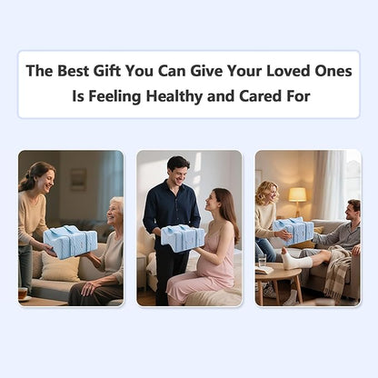 Knee Leg Pillow for Side Sleepers with Straps, Sciatica Sacroiliac Thigh Joints Hip-Back Pain Relief, Ergonomic Contour Encourages Natural Hip-to-Knee Alignment Pillow for Side Sleeping, Sky Blue