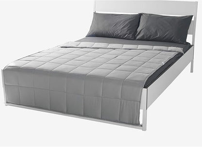 RelaxBlanket Weighted Blanket | 60''x80'',10lbs | for Individual Between 90-140 lbs | Premium Cotton Material with Glass Beads | Light Grey