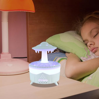 Cabilock Rain Cloud Humidifier, Aromatherapy Essential Oil Diffuser with Remote Control, Rain Sounds White Noise Humidifier, Waterfall Night Lights Sleep Aid Desk Lamp for Bedroom