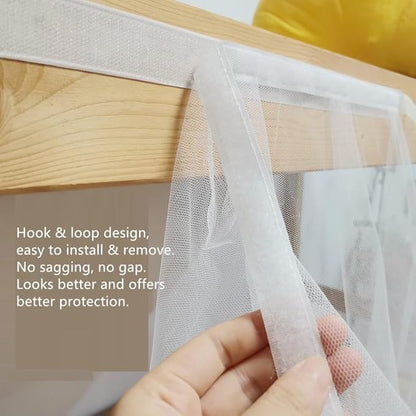 Fine Hole Stick-on Mosquito Net Canopy for Bunk Bed Twin Top Bottom