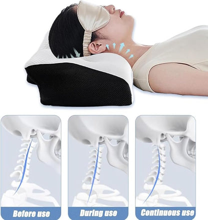Pillow Hospitality Collection, Pillows - Premium Neck & Posture Support, Ergonomic Memory Foam Cervical Neck Pillow for Sleeping, for Back Stomach Side Sleeper (Black)