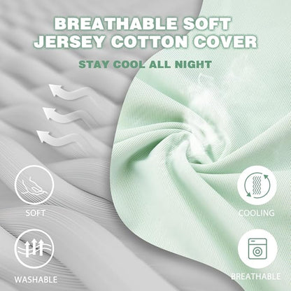 Chilling Home Pregnancy Pillow, Cooling Pregnancy Pillows for Sleeping,Full Body Pillow for Adult,Maternity Pillow for Pregnant Women 63 inch, Pregnancy Must Have with Removable Cover, Mint Green