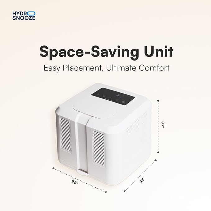 HydroSnooze Water Cooling & Heating Mattress Pad: Bed Cooling System for Hot Sleepers. Temp Range 59-131°F. Half King/TwinXL Size 36" W x 79" L. Use Two for Dual Zone Temp Control on 71"x79" Beds.