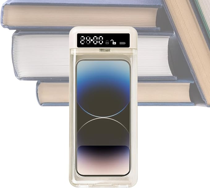 Cell Phone Lock Box – PVC 21.5x9.3x2.5cm | Phone Jail Timed Lock Box With Digital Timer, Unlock And Type-C Cable | Time Locsk Boxs For Phones, Snacks, Remote Control And Daily Device Control