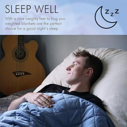 Chrome Cherry Washable 20 lb Weighted Blanket by Secūr | Premium 100% Cotton, and Glass Beads, Reinforced Stitching | Designed in The USA, Weighted Blankets for Adults 20 lbs | 48 x 72 Inches