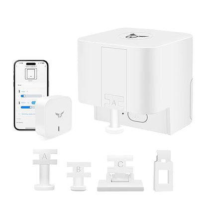 Smart Finger Bot (Gateway Included), Supports Button/Rocker/Toggle Switch, Wireless Bluetooth Control, 2.4GHz Wi-Fi Only, No Wiring Needed, Timer and App Integration, Google/Alexa Compatible