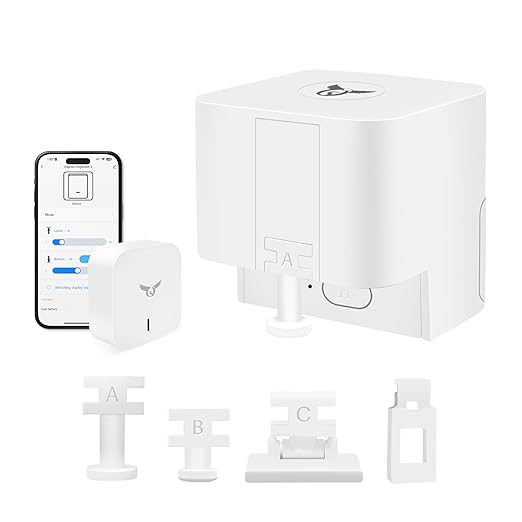 Smart Finger Bot (Gateway Included), Supports Button/Rocker/Toggle Switch, Wireless Bluetooth Control, 2.4GHz Wi-Fi Only, No Wiring Needed, Timer and App Integration, Google/Alexa Compatible