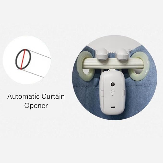 Smart Automatic Curtain Opener, Electric Curtain Opener with Remote Control, Automatic Curtain Robot Device for Bedroom Living Room Office Baby Room