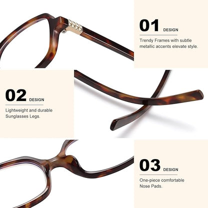 LIKSMU Blue Light Blocking Glasses for Woman Men Blue light Blocker Eyewear Trendy Rectangle Small Eyeglasses, 2pack