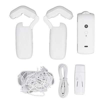 Automatic Curtain Opener and Closer Single - Roman Rod Rail Smart Curtain Opener Robot, Low Noise APP Control Electric Curtain Track for Home Office