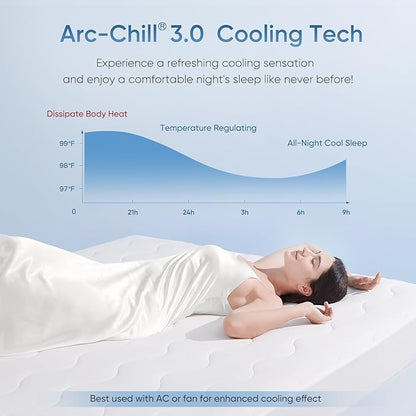 Elegear King Cooling Mattress Pad for Hot Sleepers, Waterproof Cold Mattress Topper with TriSupport 3D Tech Balanced Support & Enhanced Breathability, Soft Fluffy Bed Protector Deep Pocket Up to 16"