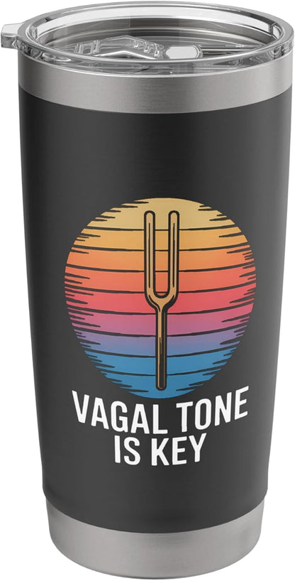 Relaxation Breathing Stress Vagus Nerve Stimulation Anatomy Stainless Steel Insulated Tumbler