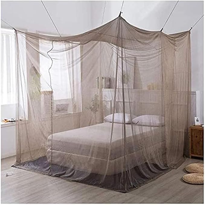 100% Silver Fiber EMF Shielding Bed Canopy,Blocks Radiation/EMF/WiFi/5G & Other RF Attenuation 10MHz-10GHz 35-60dB(180x200x185CM)