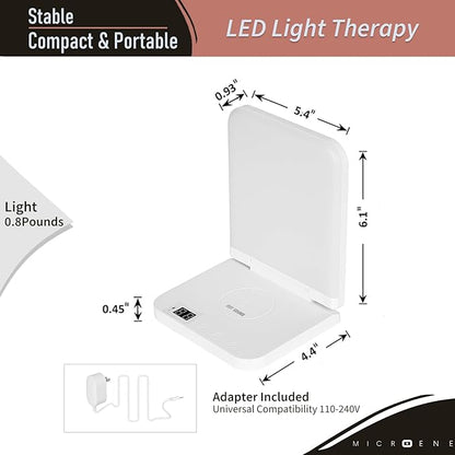 Light Therapy Lamp with Wireless Phone Charger Pad, 2 in 1, 10,000 Lux Bright White UV-Free LED, Anti-Glare, 5 Adjustable Brightness, Sunlight Lamp with Timer, Energy Booster