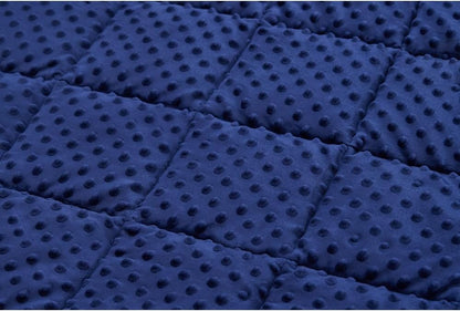 TONGDADA Minky Weighted Blanket | 40''x60'',10lbs | Cozy and Soft Minky Weighted Throw Blanket | Luxury Velvet with Premium Glass Beads | Navy Minky