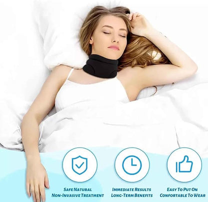 VitaVix Neck Support, Anti-Forward Tilt Neck Traction Device for Neck, Ergonomic Neck Pain Relief Collar for Snoring, Fuyobiz Adjustable Soft Foam Support (Medium Size)