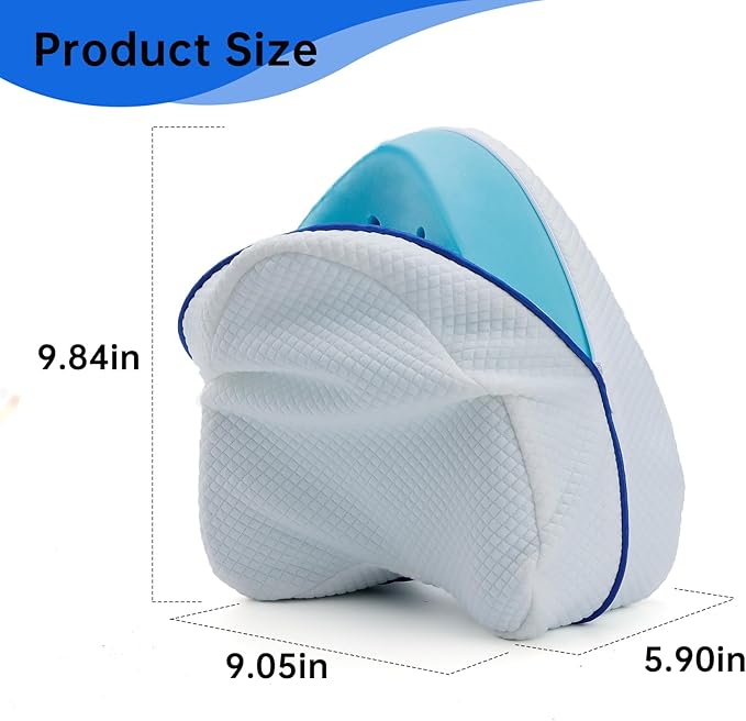 Upgrade Invisible Zippered Pillow Cover Compatible with Contour Legacy Knee Pillow,Anti-Pilling and Washable Legacy Leg and Knee Foam Support Cover Only (White)