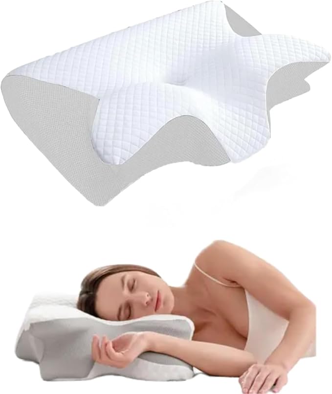 Sleep Apnea Pillow,Cervical Pillow for Sleep Apnea,Premium Memory Foam Pillows for Neck Pain Relief, Neck Support Ergonomic Pillows Side Sleeper Pillow, for Side, Back, Stomach Sleepers (White)