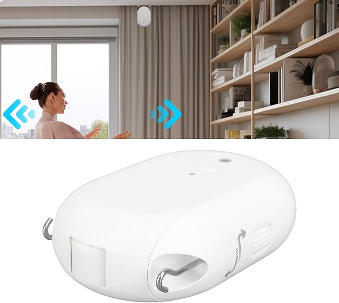 Fafeicy Smart Automatic Curtain Opener, APP Remote Control Electric Curtain Robot with Intuitive Adjustment Key for Roman Rod Compatible Curtains