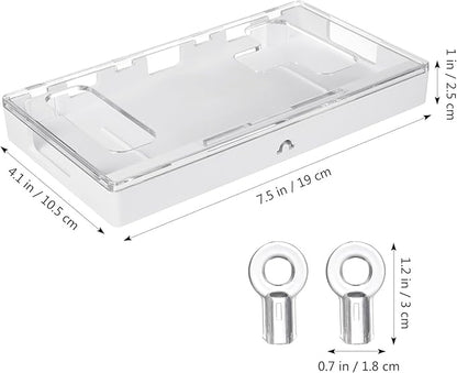 Cell Phone Lock Box, Portable Phone Locker Case with 2 Keys, Transparent Mobilephone Jail Storage Box for Kids Students Adults Focus, Screen Self-control Timed Locking Container