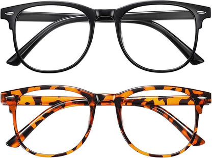 Okany Blue Light Blocking Glasses for Women Men Woman Black Computer Screen Filter Gaming Glasses Womens Mens 99.9% Blue Light Blocker Round Fashion Eye Glasses