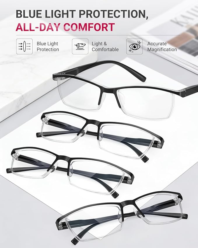 TERAISE Fashion Anti-blue light Reading Glasses Men Women Computer Reader