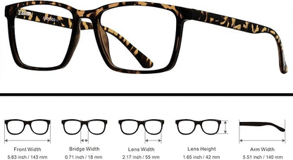 ANDWOOD Blue Light Blocking Glasses Men Women Computer Filter Large Frame Bluelight Blocker Anti Blue Ray Lightweight AR002