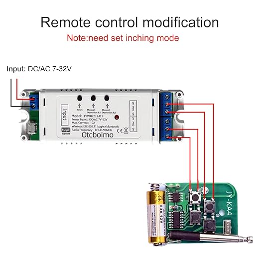 WiFi Electric Linear Actuator Controller, 2 Channel DC12V 24V, Tuya Smart WiFi Relay Switch,Dry Contact Passive Output Switch Compatible with Alexa and Google Home