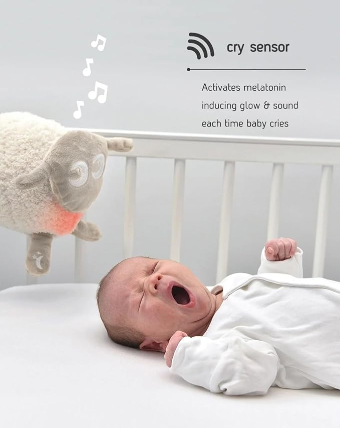 Sweet Dreamers, Rechargeable Ewan Deluxe, Beige | Baby & Toddler White Noise Sound Machine | Cry Sensor & Nightlight | 10 Soothing Sounds | Continuous or Timer Playback | Machine Washable