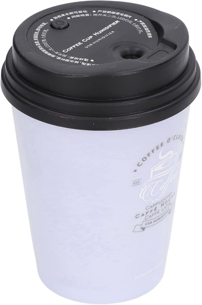 Coffee Cup Humidifier, Compact Lightweight Cute Desktop Humidifier for Baby Bedroom Travel Office Home Use