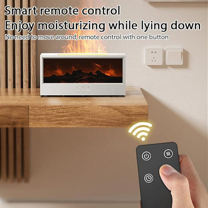 Fireplace Flame Air Diffuser Humidifier,7 Colors Aromatherapy Essential Oil Diffuser,280ml Ultrasonic Cool Mist Humidifier with Remote,3 Gears Timer Shutdown for Home, Bedroom, Office,Yoga(Black)