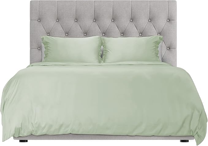 Hotel Sheets Direct Duvet Cover Bed Linen Set, 3 -Piece Set, Light Green, Full