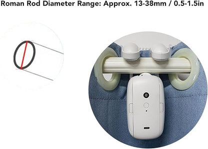 Automatic Curtain Opener, Smart Curtain Motor with Voice Remote Control, 25dB Silent Electric Curtain Robot Single Opening for Roman Rod Tracks