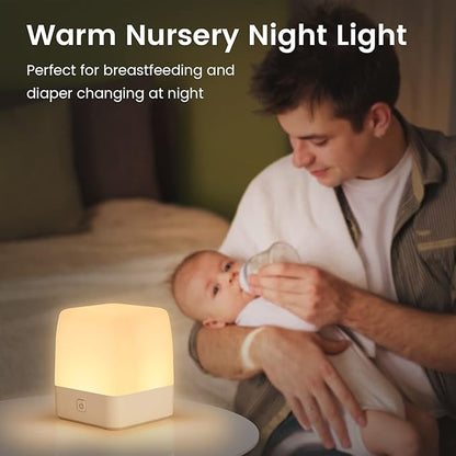 Kids Night Light，LED Touch Baby Egg Light for Nursery, Dimmable Nightlight for Bedroom Nursery Lamp Rechargeable Portable Night Light with Memory Function Bedside Light