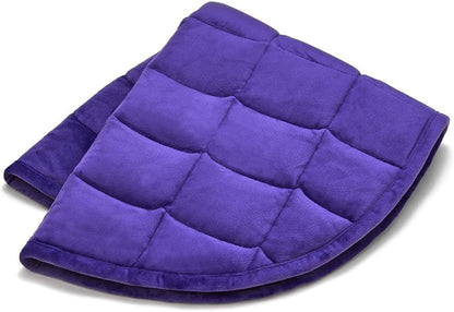 TONGDADA Weighted Lap Blanket 7lbs for Adult,Perfect for Relaxation, Lounging, Napping, Sleeping & Travel,Luxury Minky Weighted Body Blanket,Weighted Throw Blanket-Violet Minky, 29" x 24"