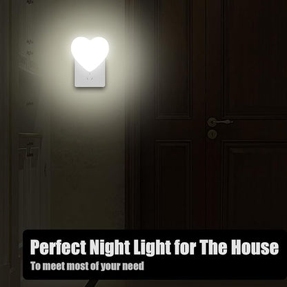 INZU Night Lights Plug into Wall, LED Night Light for Kids, Cute Nightlight with Auto Dusk to Dawn Sensor, LED Nightlight with Soft Warm Light for Bedroom, Nursery, Bathroom, Hallway (White)