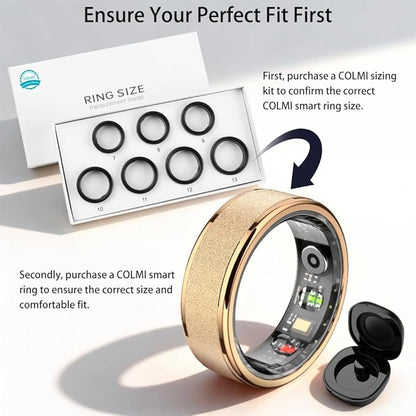 R10 Smart Ring, Smart Health Ring for Women, Features Heart Rate, Blood Oxygen, Sleep Monitoring, Pedometer, and Fitness Tracker, No Subscription Fee. (Rose Gold, 7#)