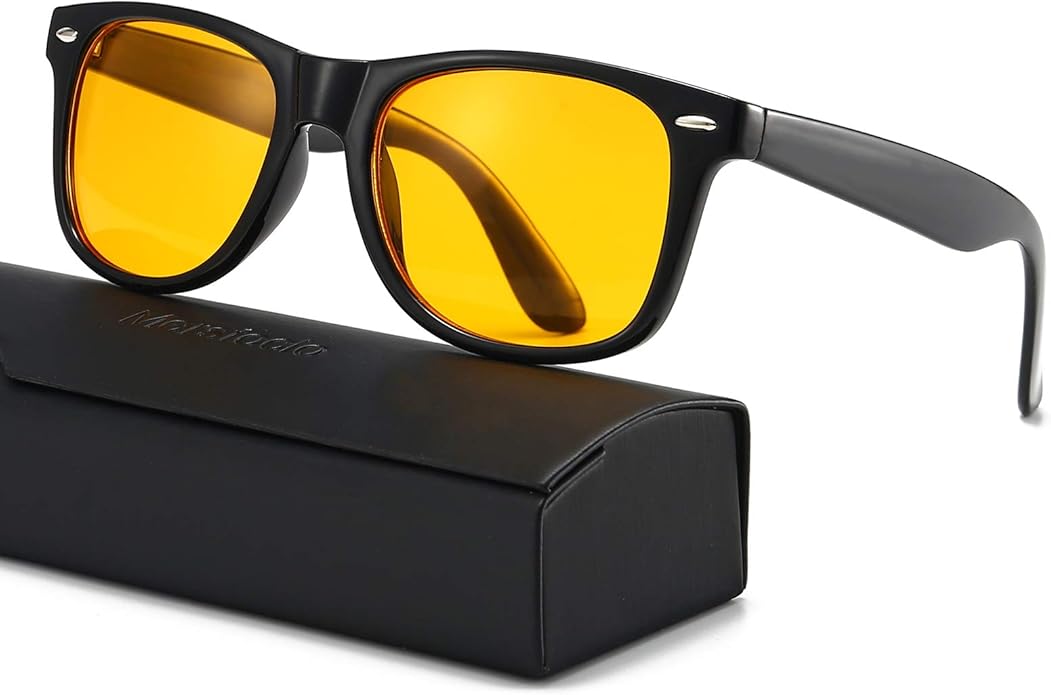 Gysnail Blue Light Blocking Computer Glasses Men/Women, Eye Fatigue Relieve & Better Sleep, Blue Blocker Gaming Glasses