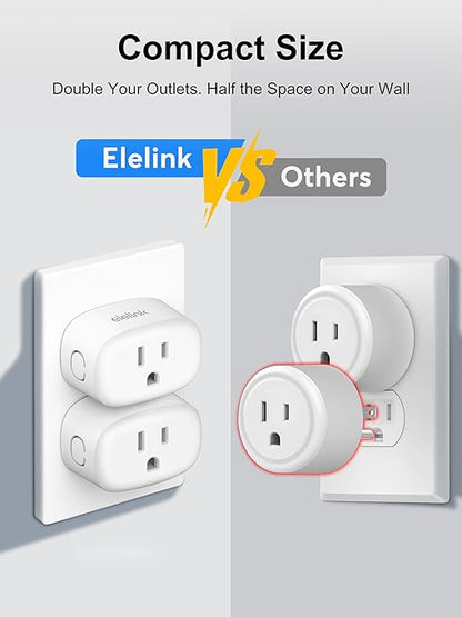 Smart Plug, Smart Plugs That Compatible with Alexa & Google Home, Smart Outlet with Retome Control, Timer & Schedule, WiFi Outlet for Home, No Hub Required, 2.4GHz Wi-Fi Only, 4 Pack