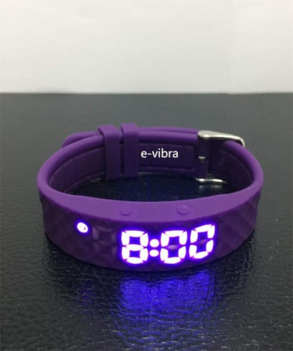 Potty Training Watch - Rechargeable Silent Vibrating Watch - Medical Reminder Wristband - with Timer and 15 Daily Alarms (Purple)