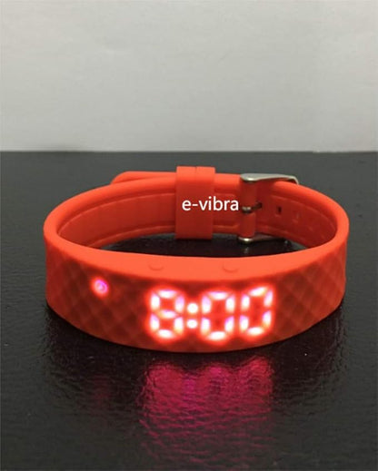 Potty Training Watch - Rechargeable Silent Vibrating Alarm Wristband - Medical Reminder Watch - with Timer and 15 Daily Alarms (Red-Large)