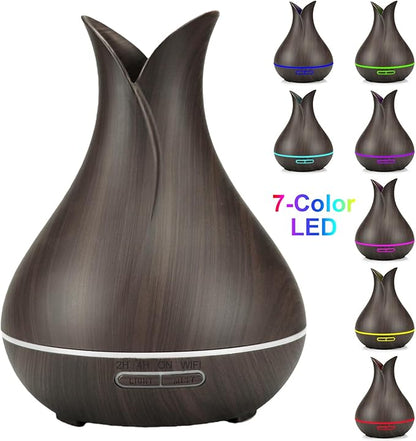 Smart WiFi Essential Oil Diffuser App Control Air Humidifier (Dark Wood EU)