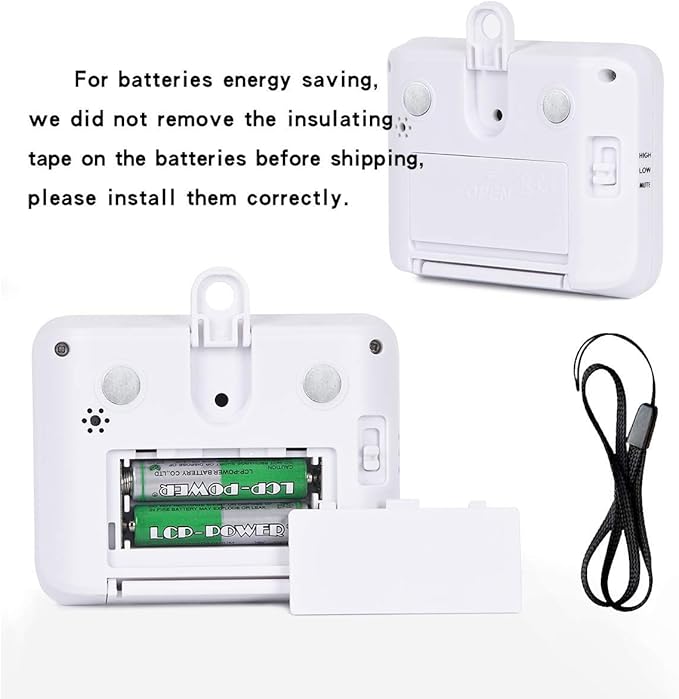 XREXS 4-Channel Digital Kitchen Timer Clock with Large LCD Display, 4 Groups Simultaneous Timing Countdown Up Pocket Timer, Magnetic Attachable (Battery Included)